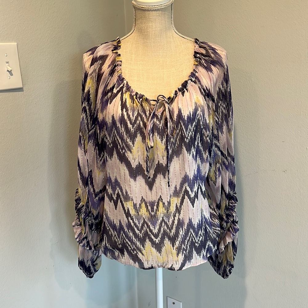 Parker metallic silk blouse